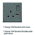 1 Gang 13A Socket with neon