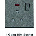 1 Gang 15A Socket with neon