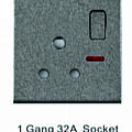 1 Gang 32A Socket with neon
