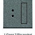 1 Gang 2 Pin socket