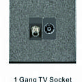 1 Gang TV Socket 1 Gang Satellite