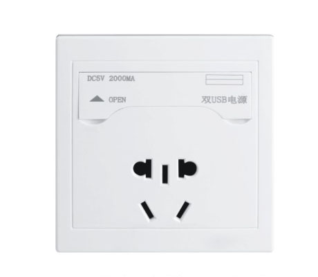 二三级插座带USB借口插座Two - three hole socket with USB excuse socket